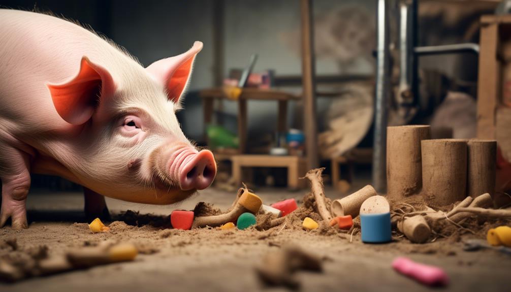 training pigs using their senses