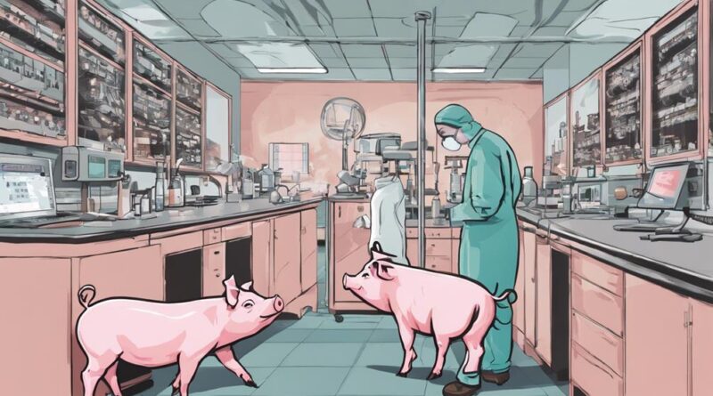 biomedical testing with pigs