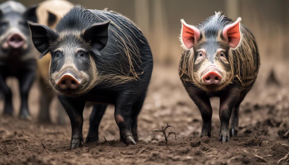 comparing wild boars vs feral pigs
