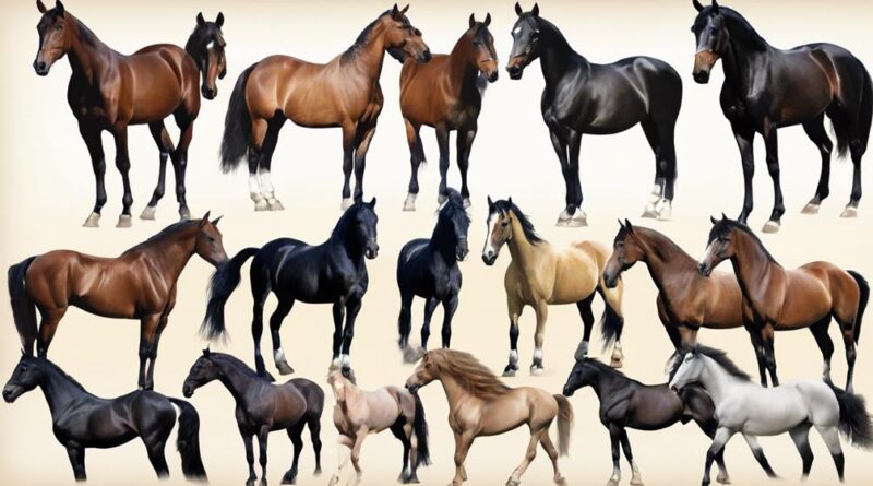 diverse horse breeds highlighted