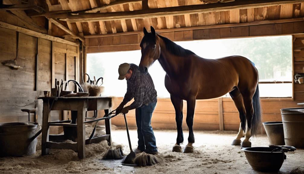 grooming and hoof maintenance