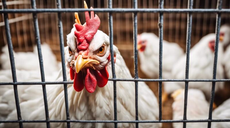 chickens exhibit stress signs