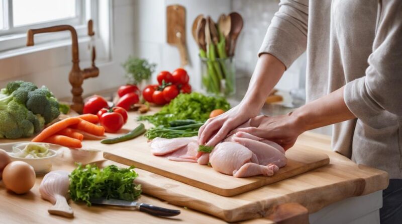 preventing cross contamination with chicken